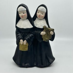 MCM Vintage Singing Nuns with instruments. Hand painted.